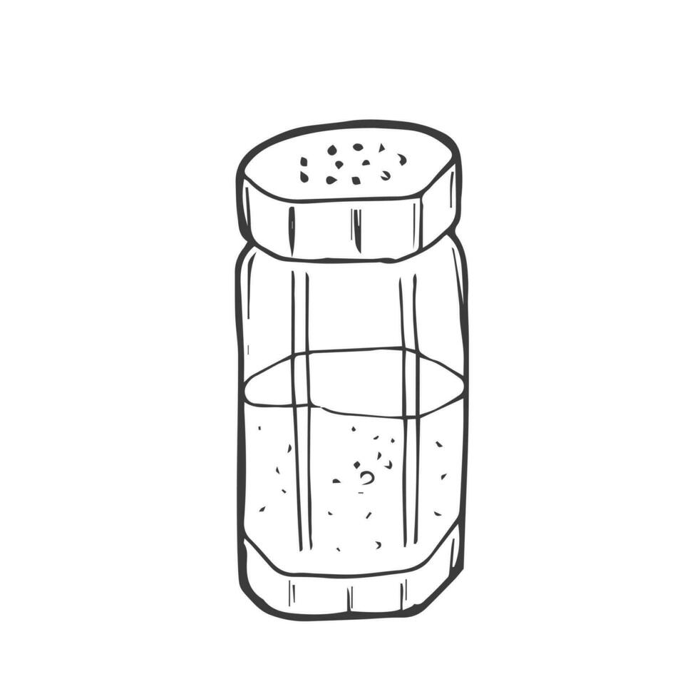 pepper or salt doodle vector illustration.