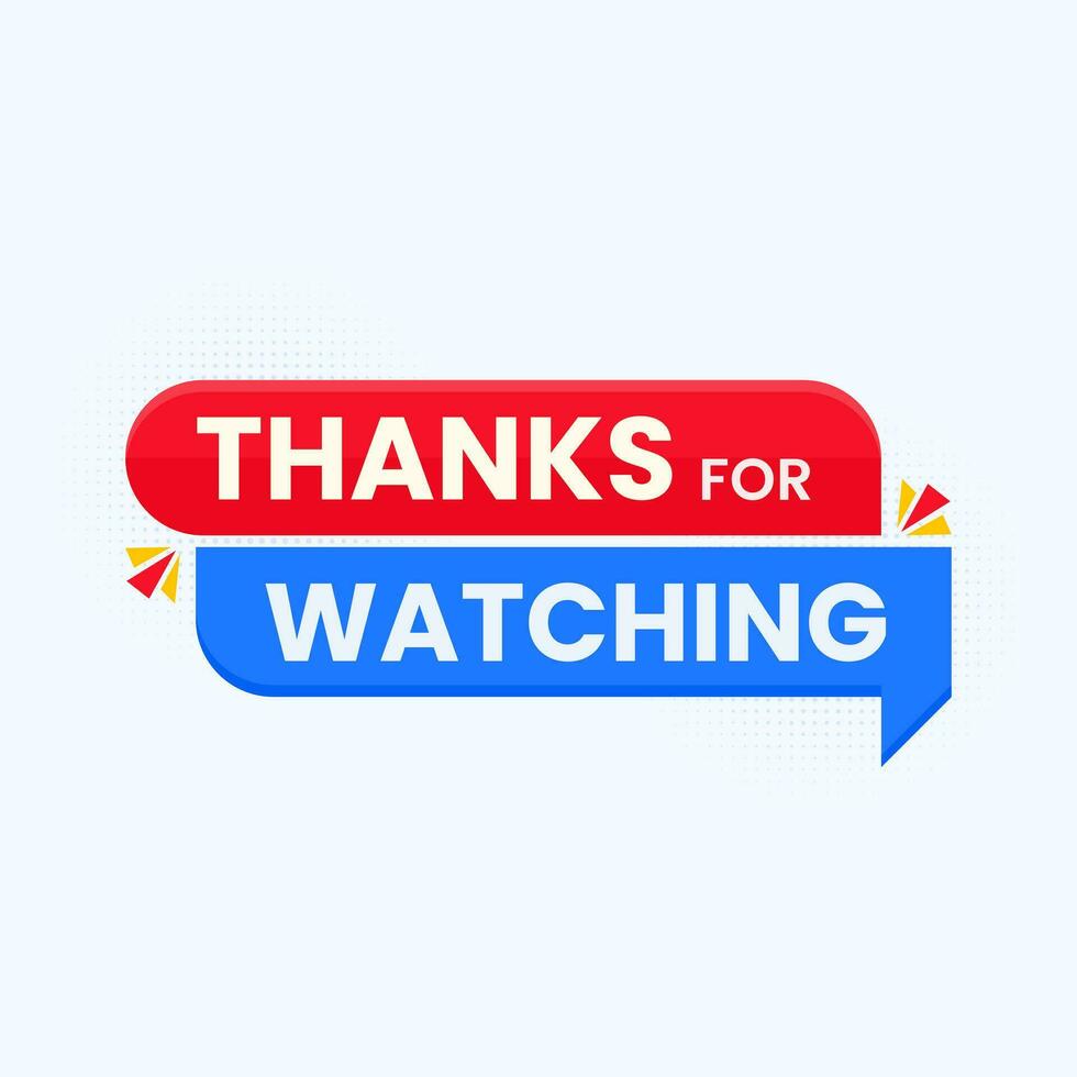 thanks for watching banner vector