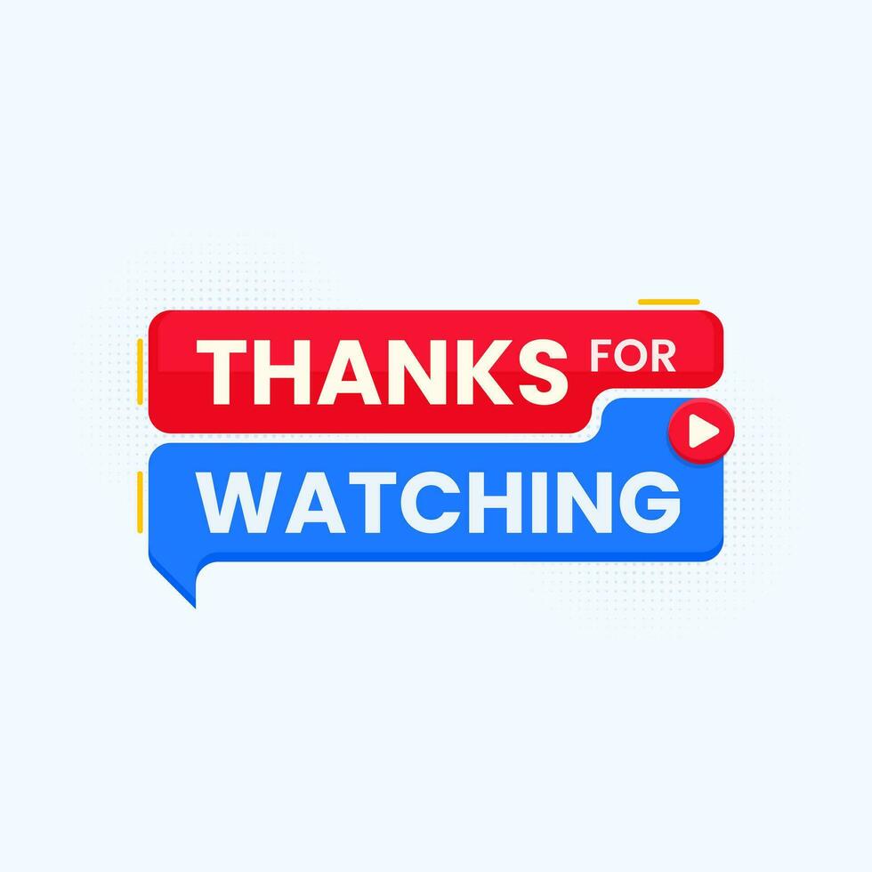 thanks for watching banner vector