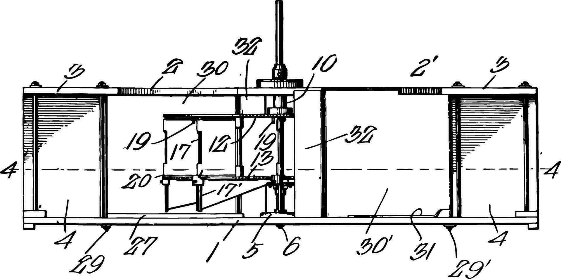 Hydraulic Motor vintage illustration. vector