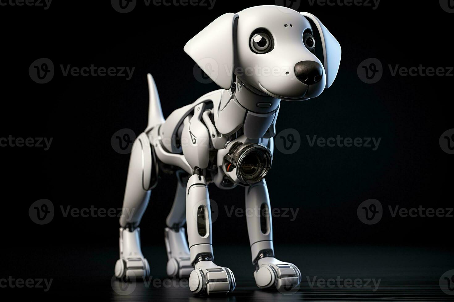 AI generated Portrait of a Mechanic robot dog photo