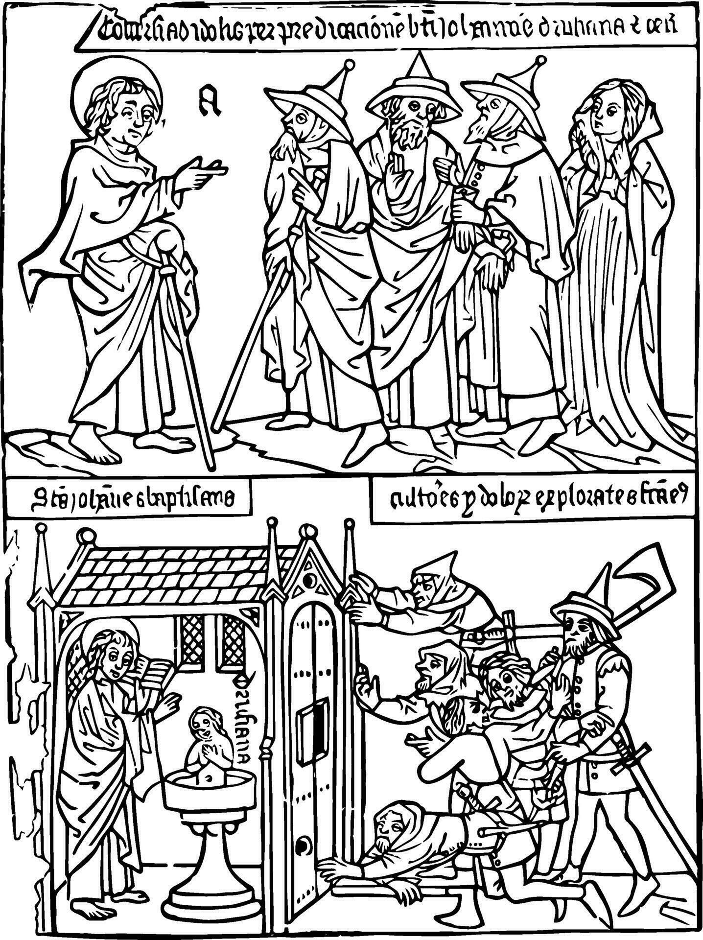 Apocalypsis Sancti Johannis is an engraving from the block book