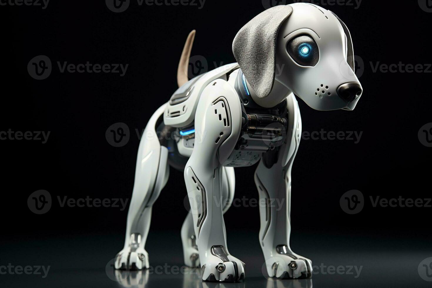 AI generated Portrait of a Mechanic robot dog photo