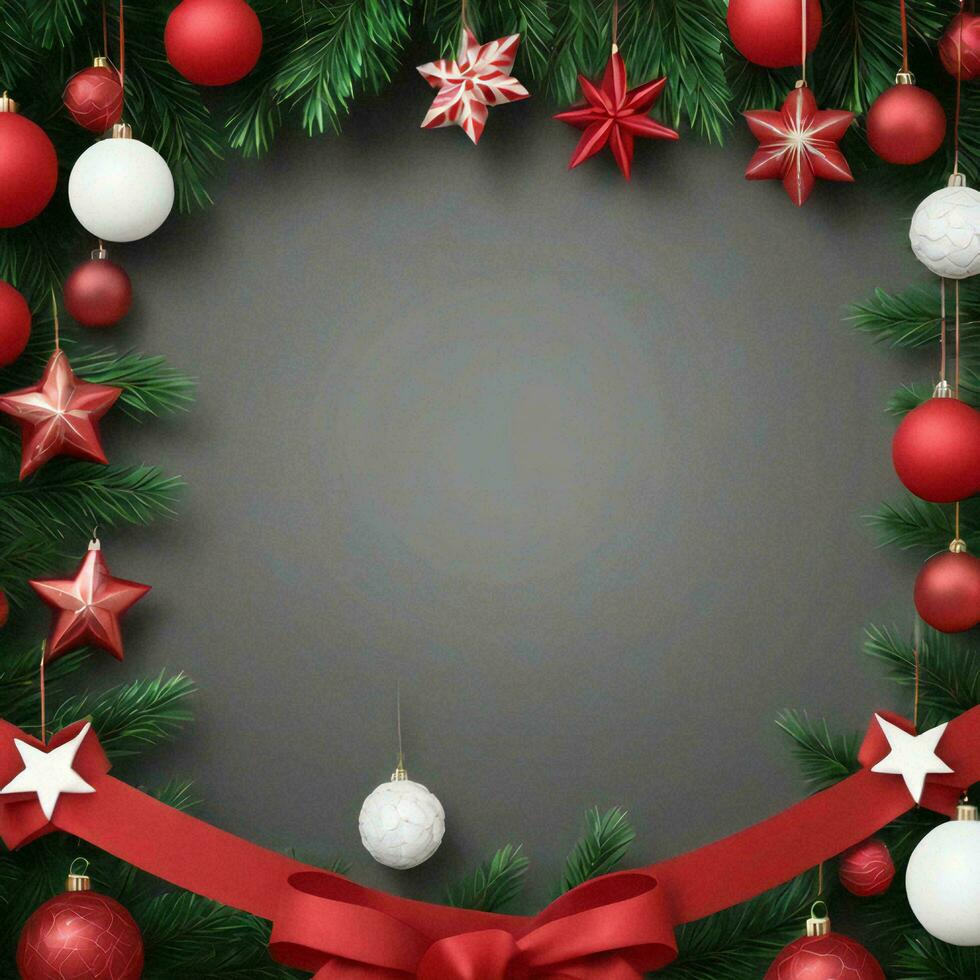 AI generated Christmas or New Year Banner Background photo