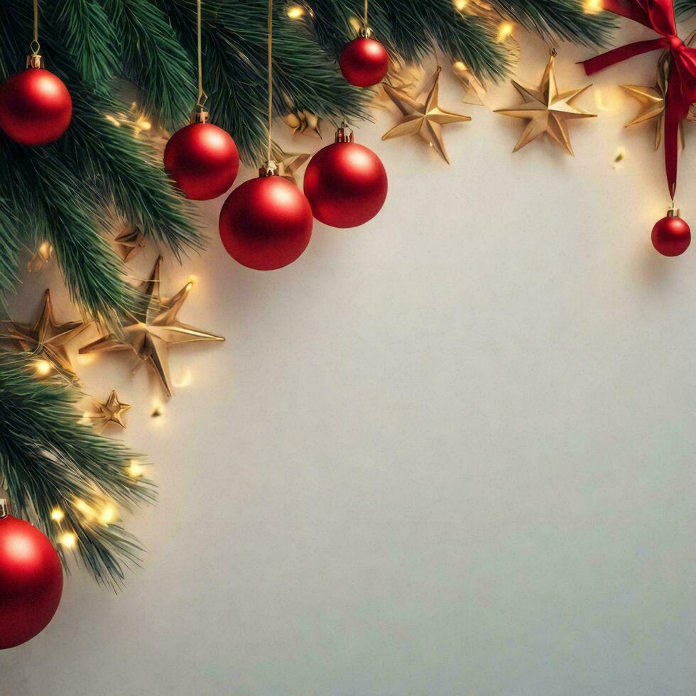 AI generated Christmas or New Year Banner Background photo