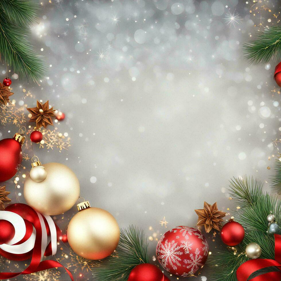 AI generated Christmas or New Year Banner Background photo