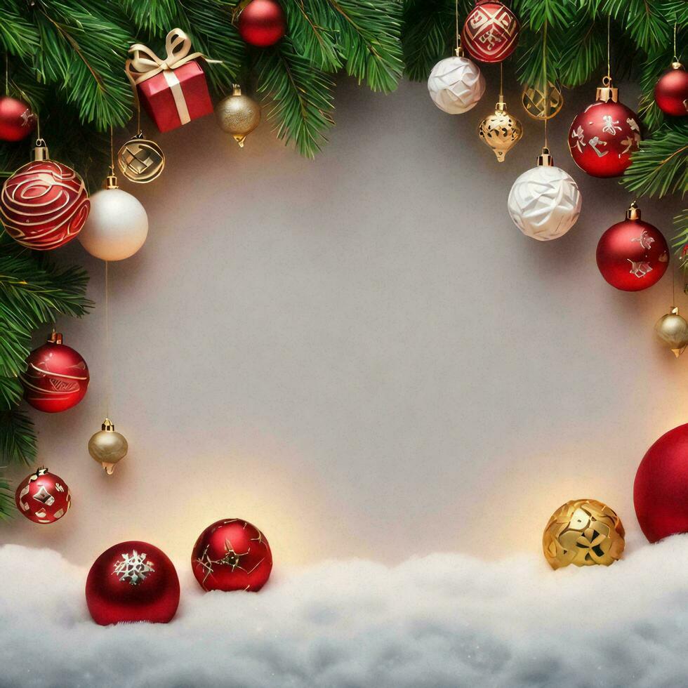 AI generated Christmas or New Year Banner Background photo