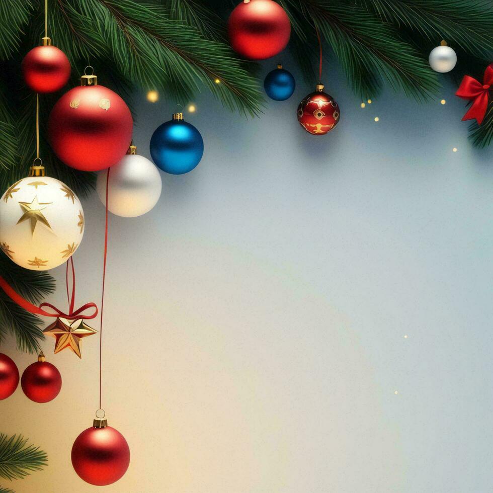 AI generated Christmas or New Year Banner Background photo