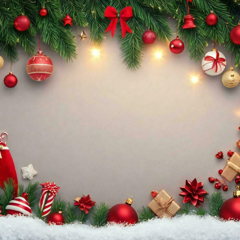 AI generated Christmas or New Year Banner Background photo