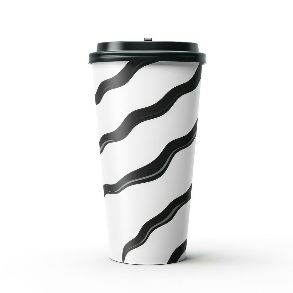 AI generated tumbler wrap template isolated on white photo
