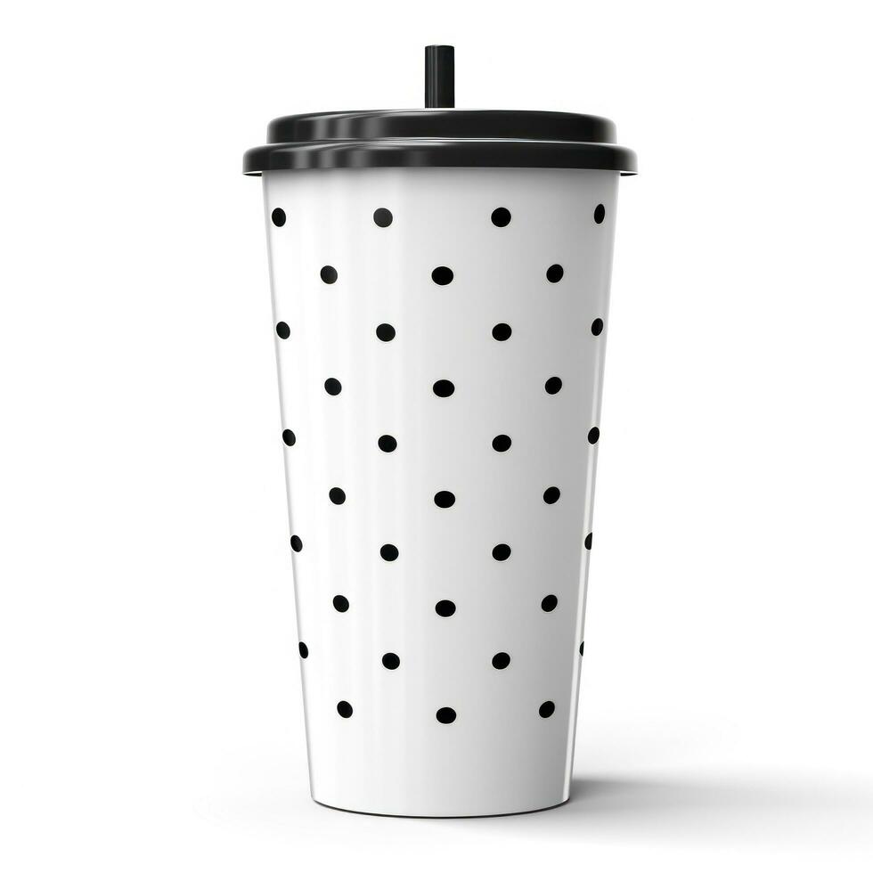 AI generated tumbler wrap template isolated on white photo