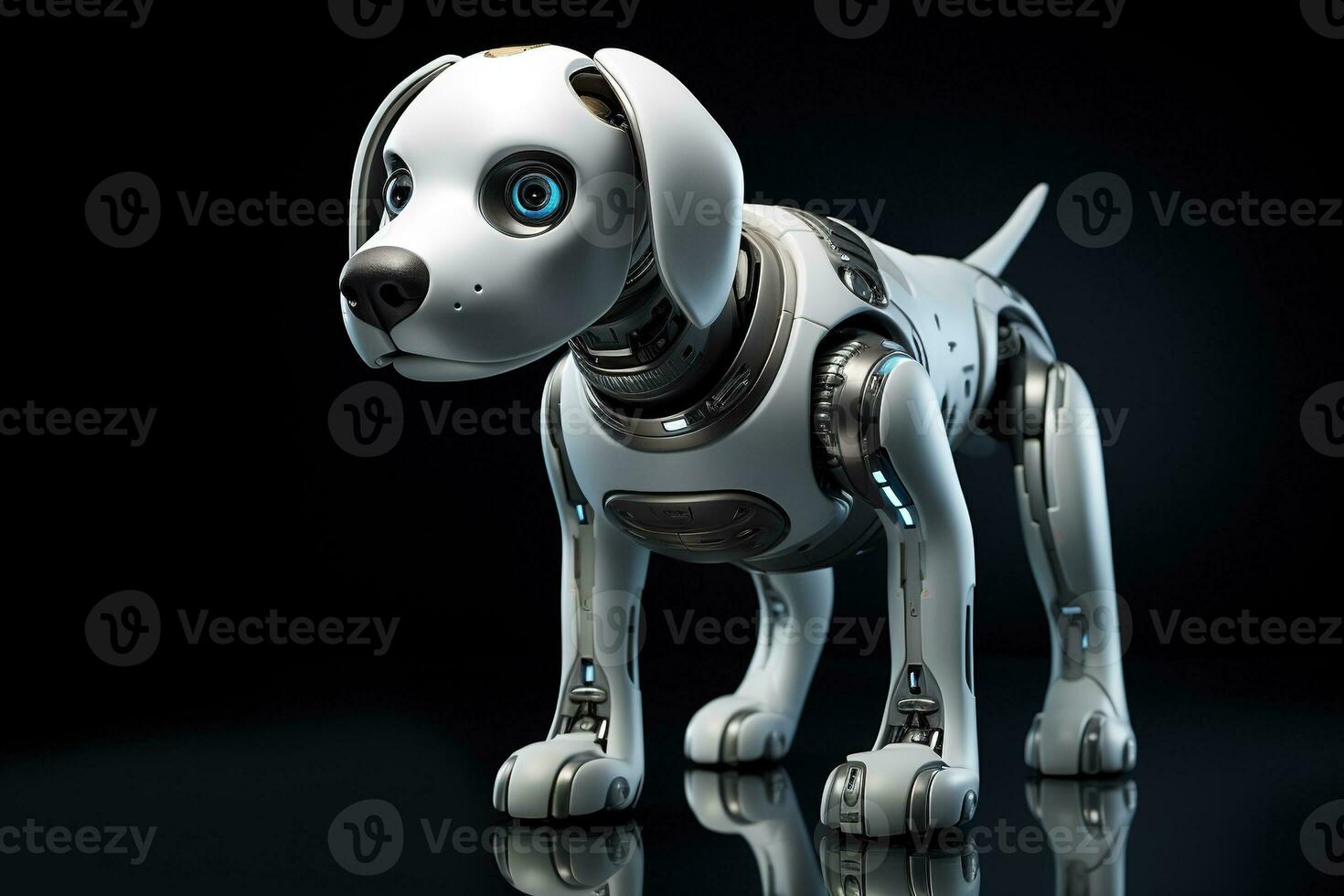 AI generated Portrait of a Mechanic robot dog photo