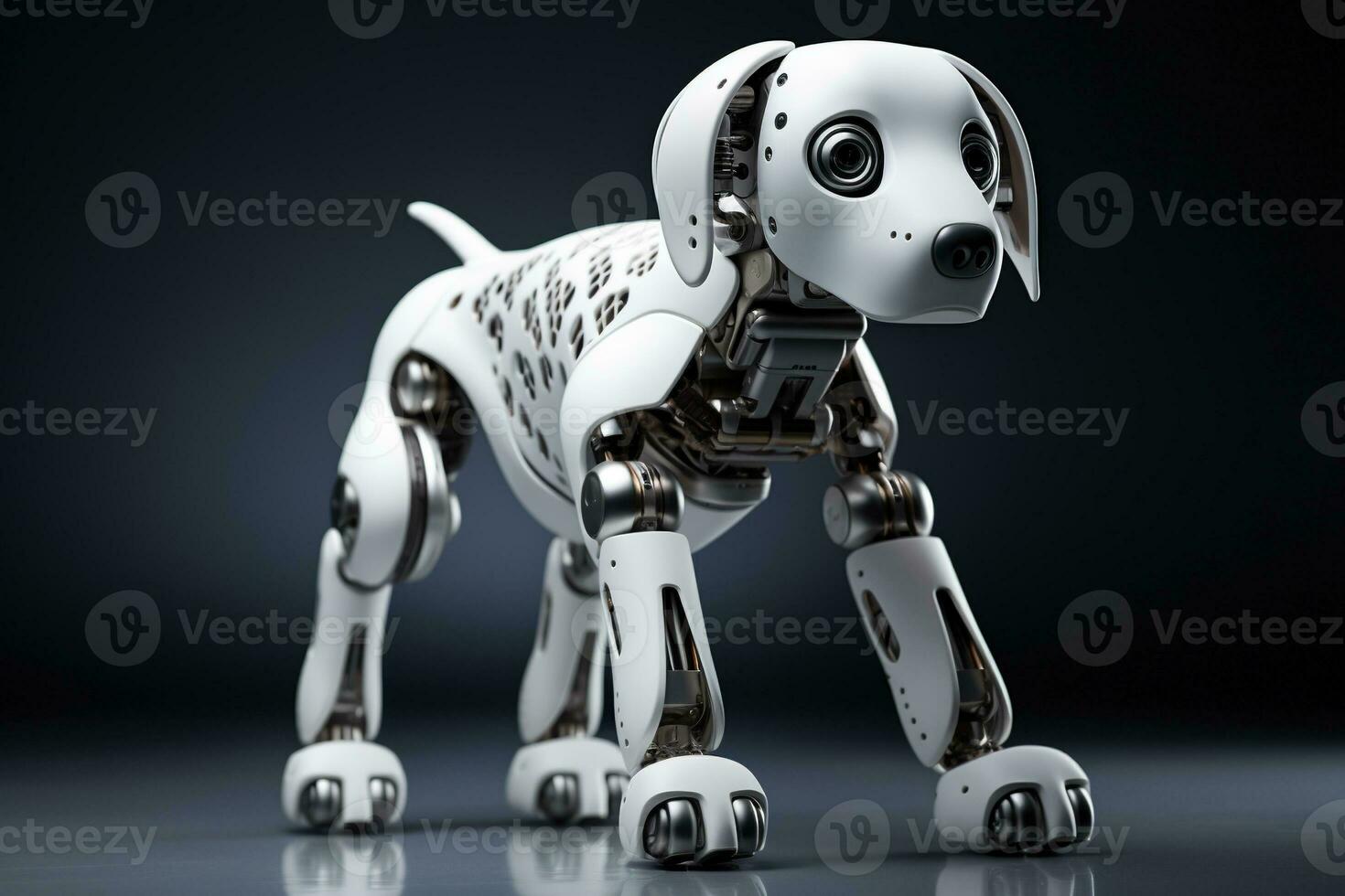 AI generated Portrait of a Mechanic robot dog photo