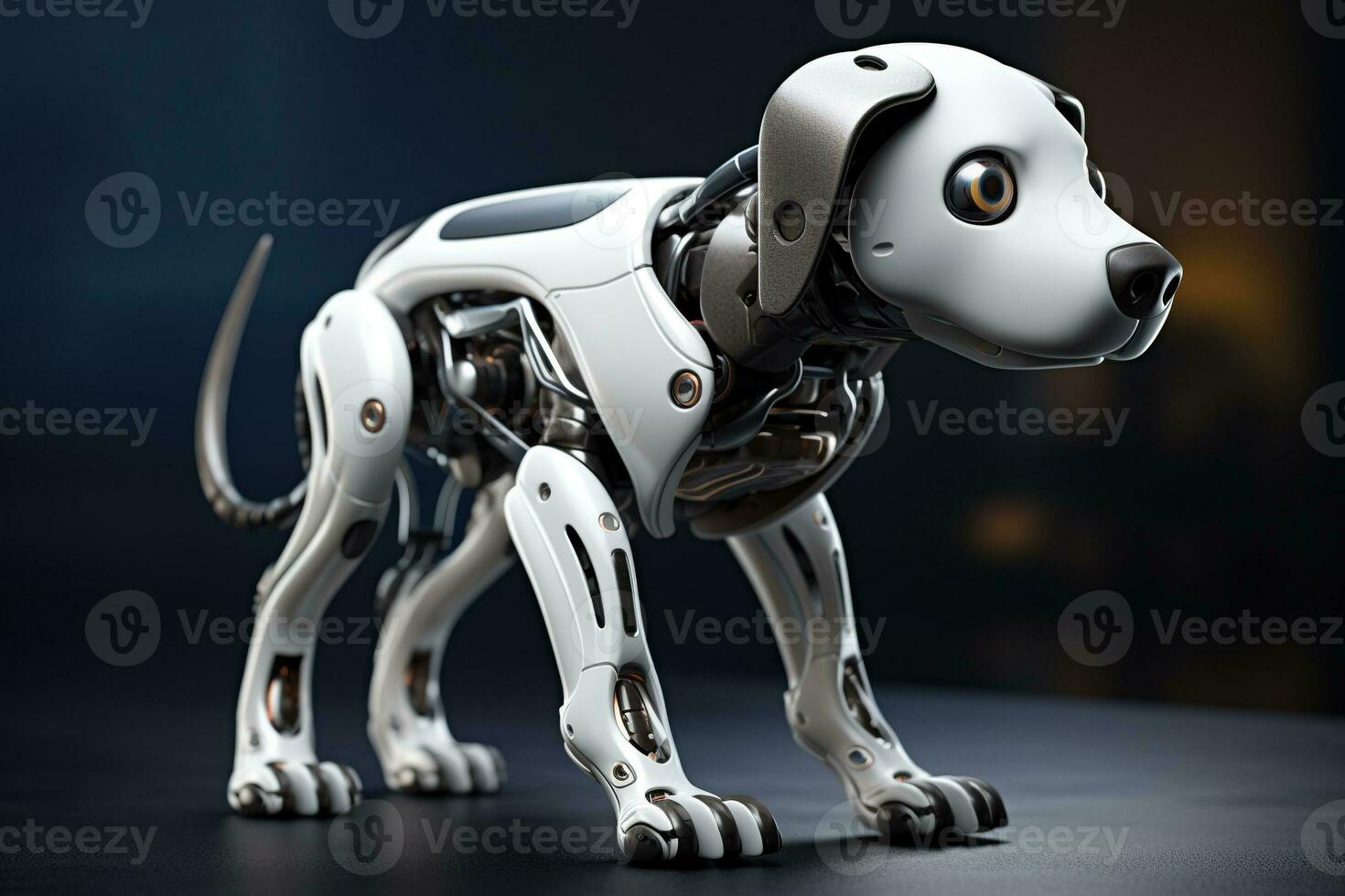 AI generated Portrait of a Mechanic robot dog photo