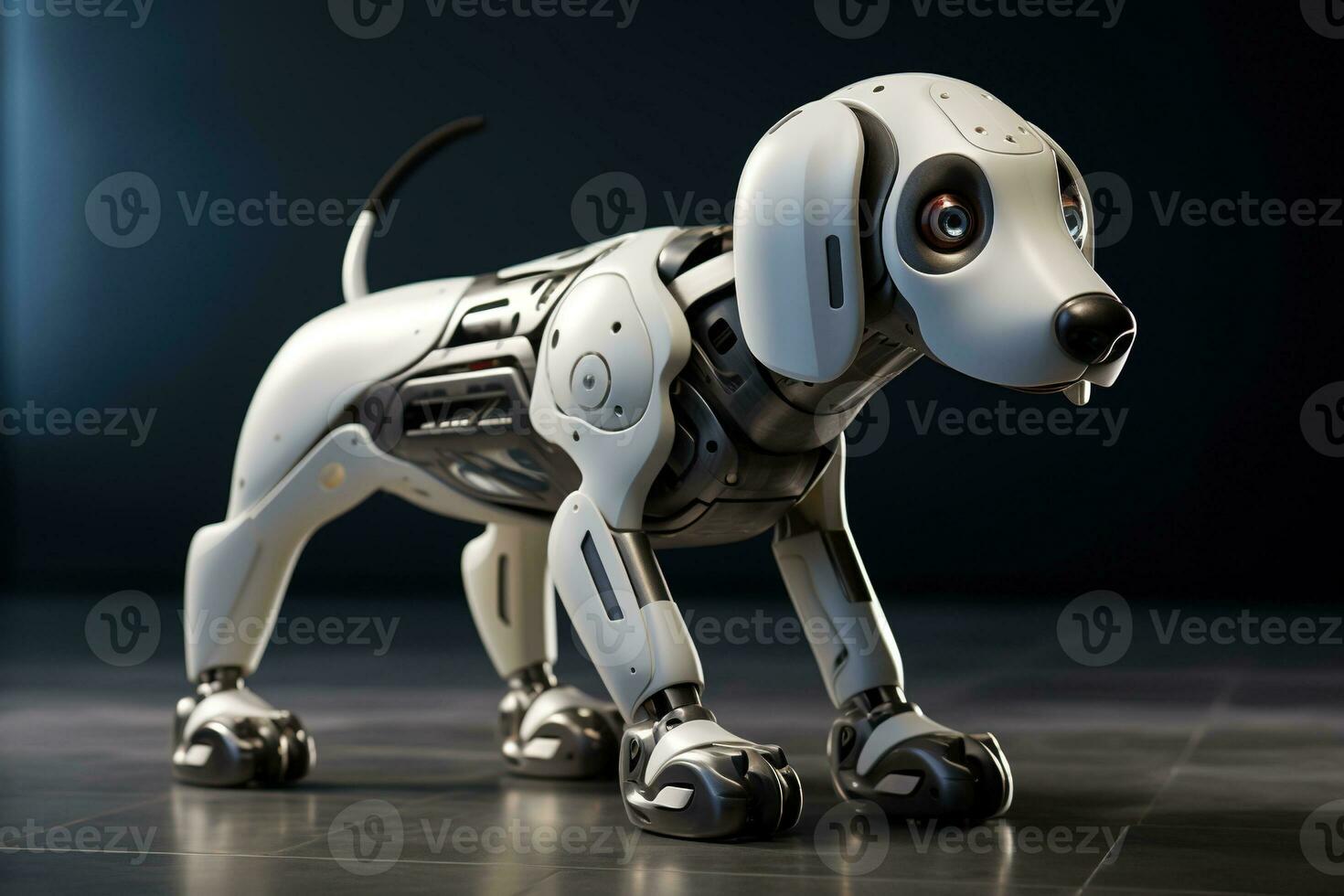 AI generated Portrait of a Mechanic robot dog photo