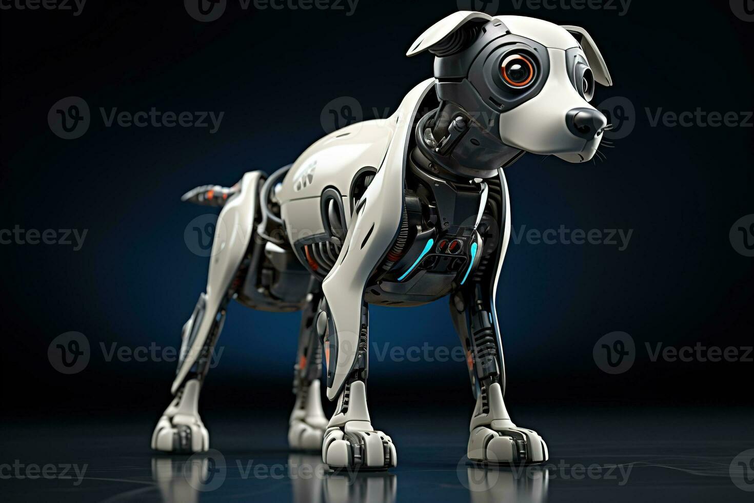 AI generated Portrait of a Mechanic robot dog photo