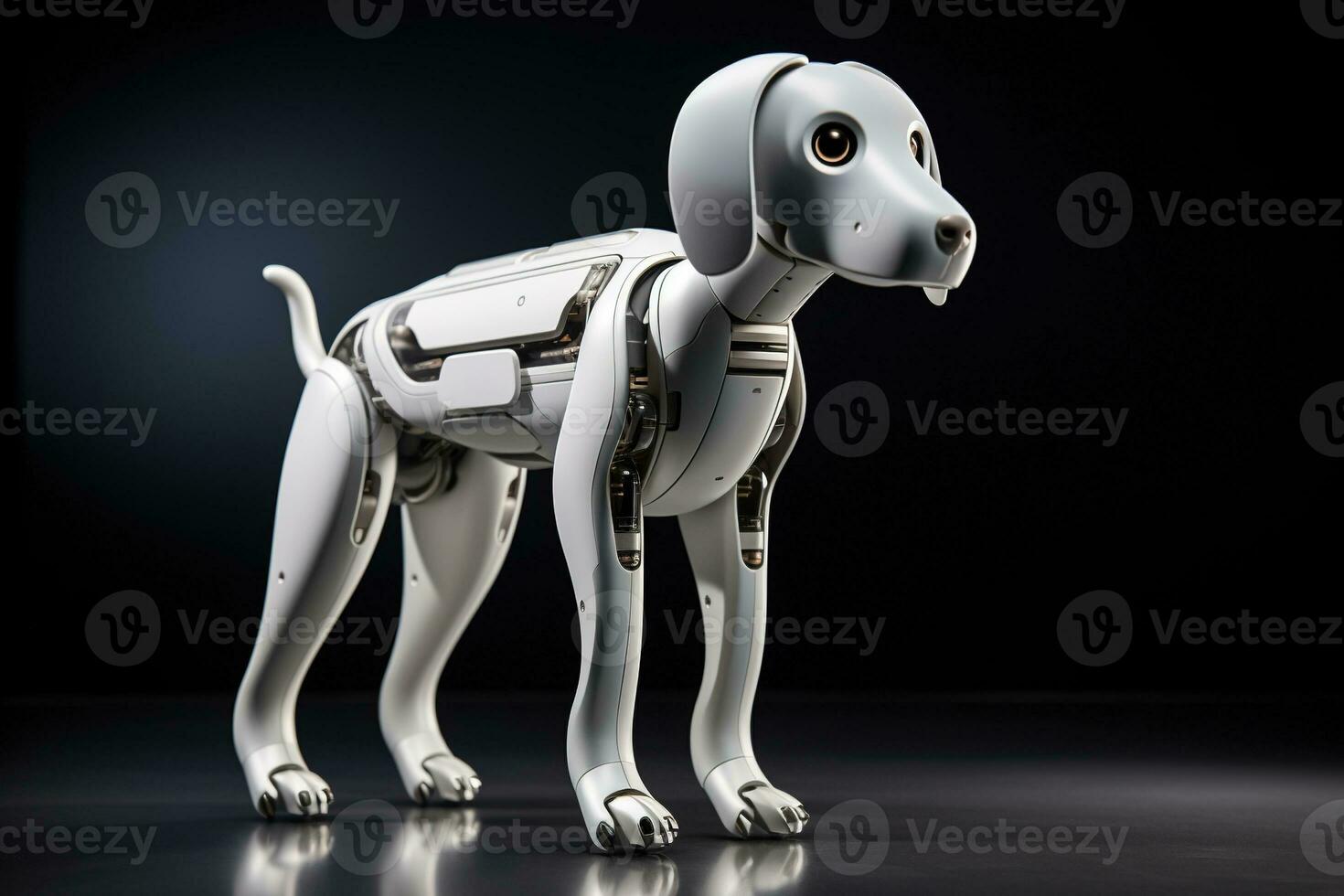 AI generated Portrait of a Mechanic robot dog photo