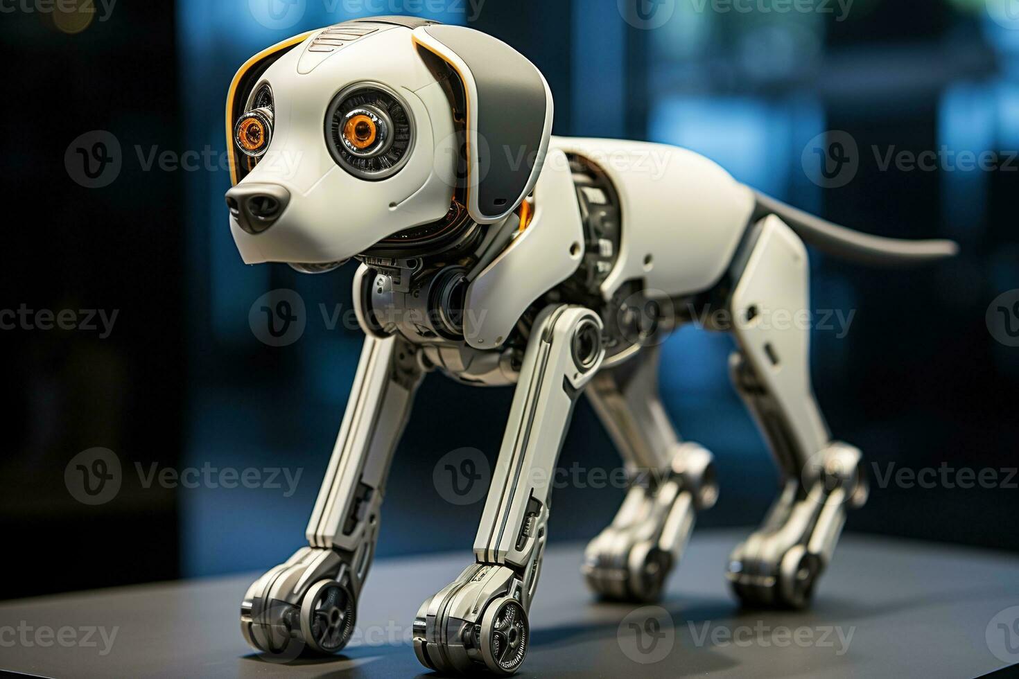 AI generated Portrait of a Mechanic robot dog photo