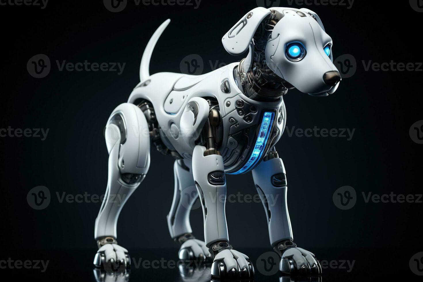 AI generated Portrait of a Mechanic robot dog photo