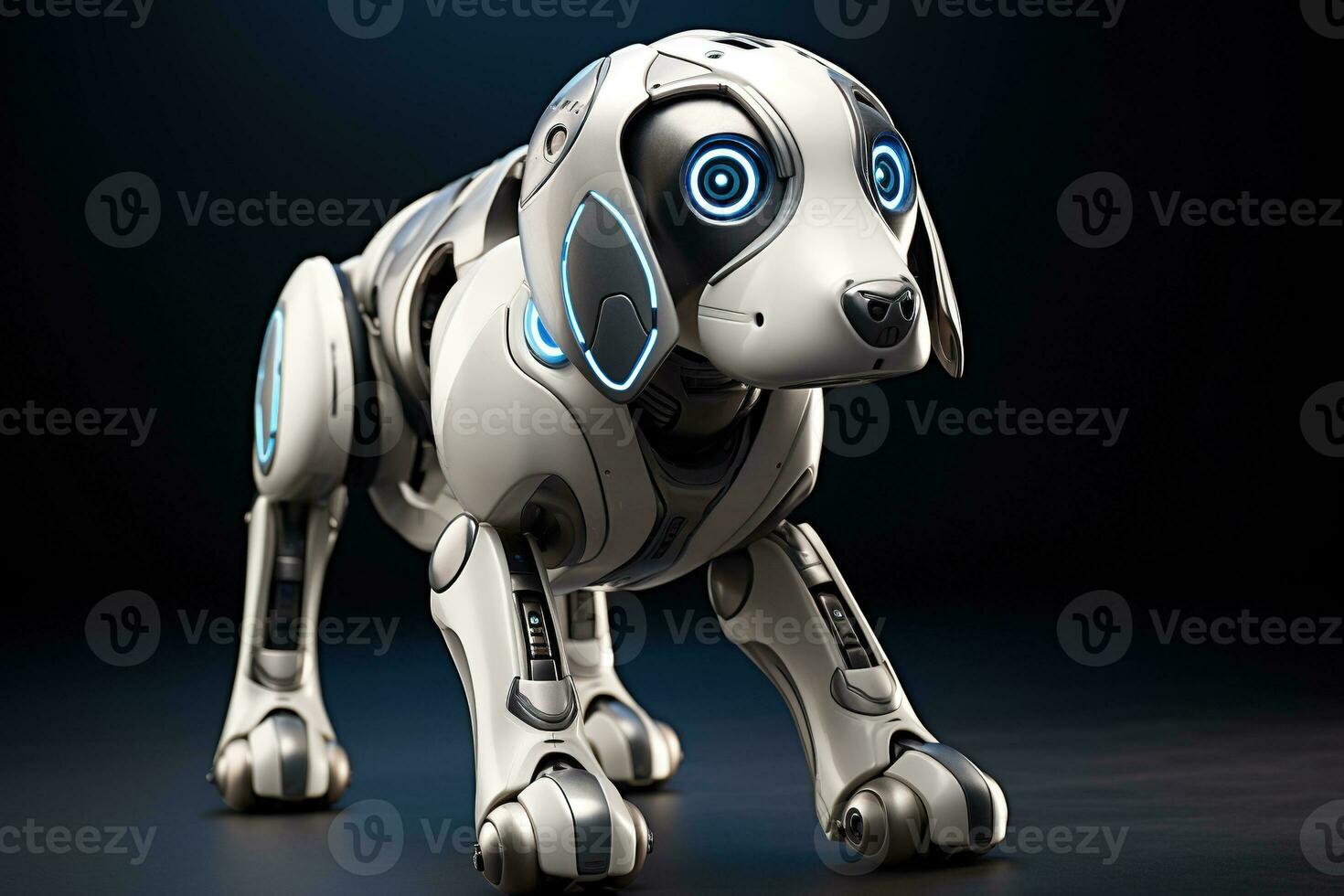 AI generated Portrait of a Mechanic robot dog photo