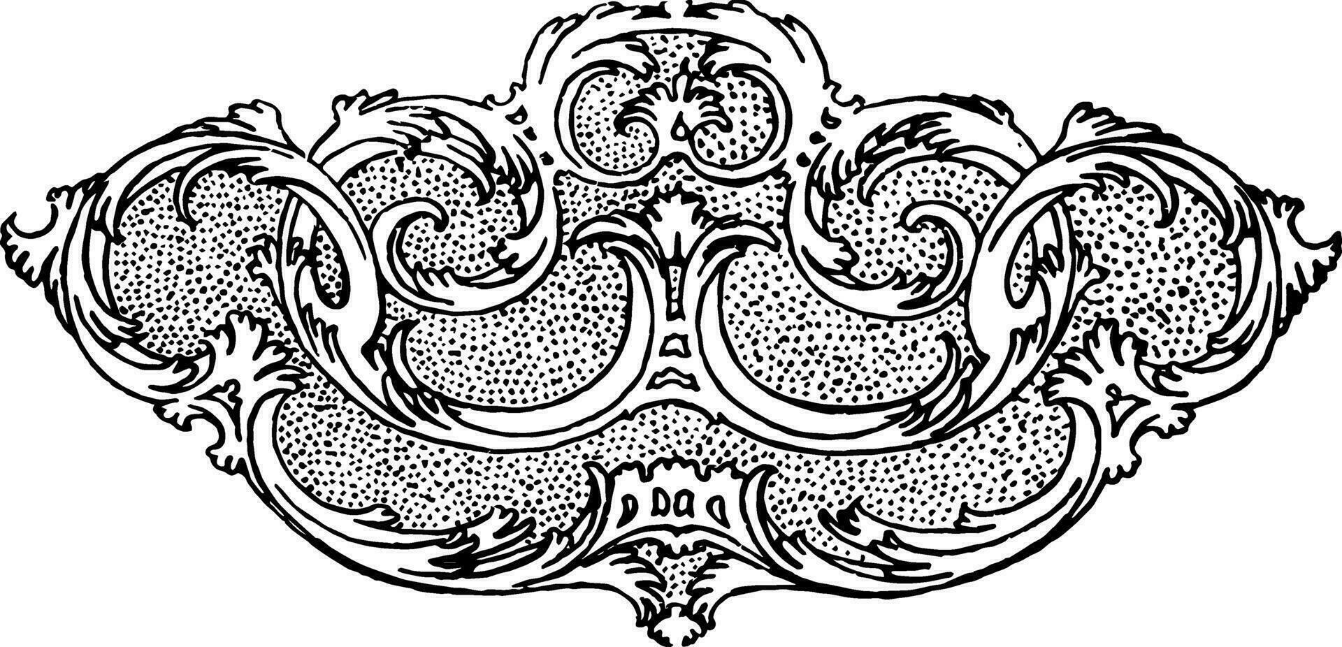 Floral Divider used to separate chapters in this pattern, vintage engraving. vector