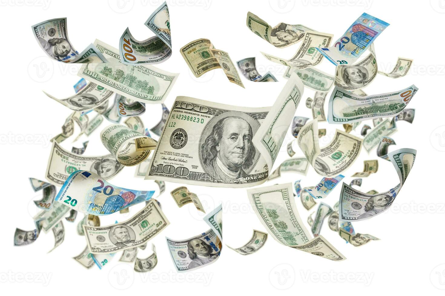 Background of dollar bills, dollars photo