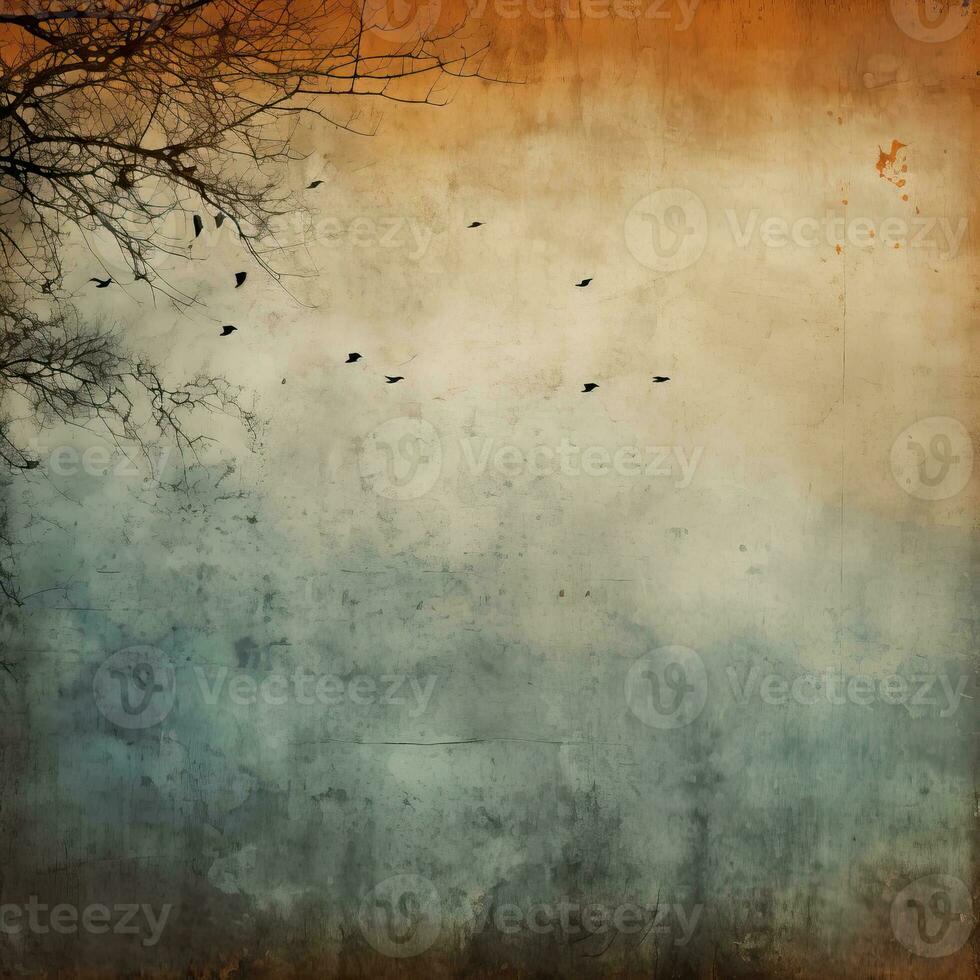 AI generated Grunge background with space for text or image. For art texture, grunge design, and vintage paper or border frame. Generative ai. photo