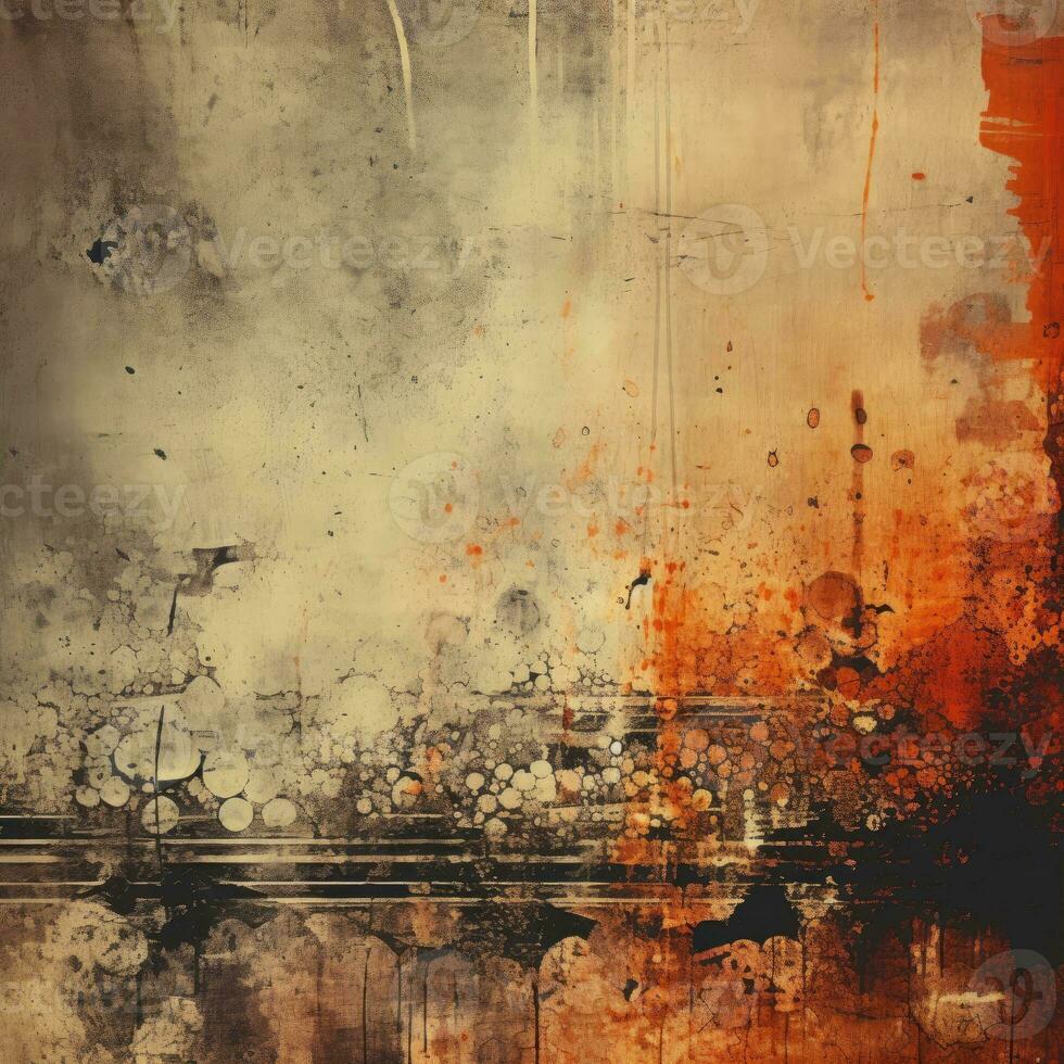 AI generated Grunge background with space for text or image. For art texture, grunge design, and vintage paper or border frame. Generative ai. photo