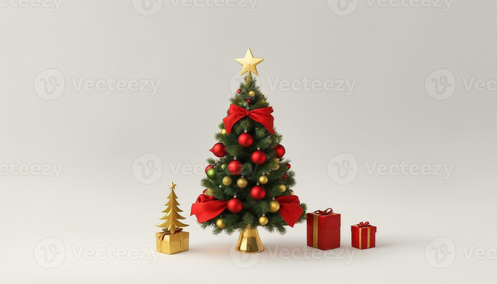 AI generated a christmas tree is shown on a white background photo