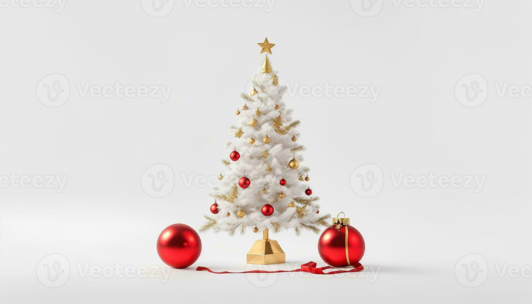 AI generated a christmas tree is shown on a white background photo