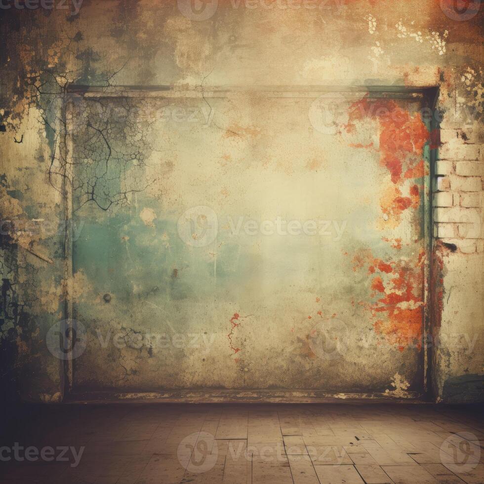 AI generated Grunge background with space for text or image. For art texture, grunge design, and vintage paper or border frame. Generative ai photo