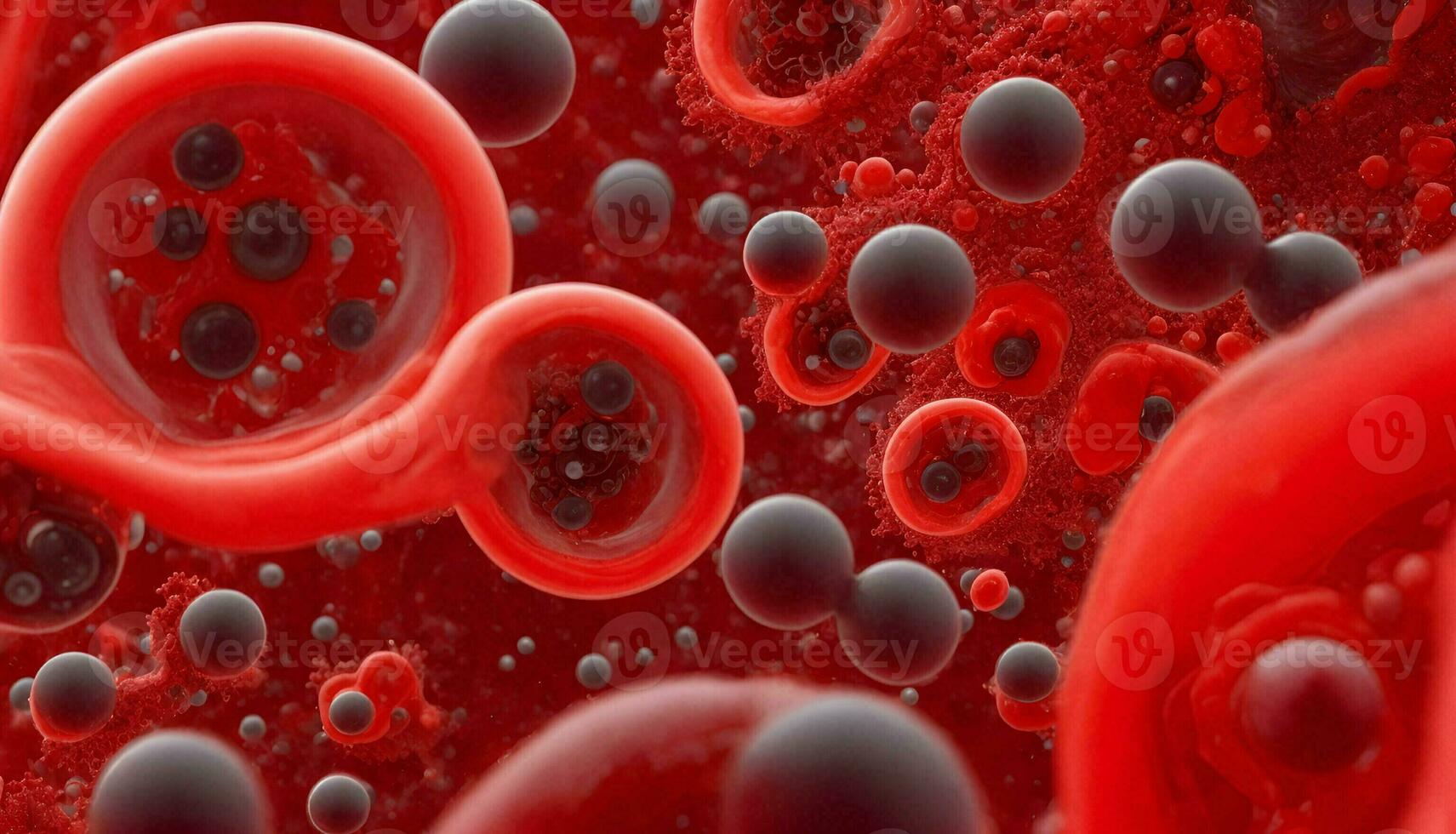 AI generated a red blood cell. photo