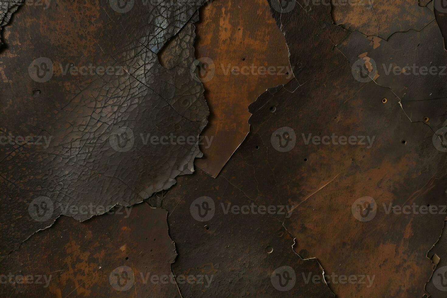 AI generated a close up old leather texture. photo