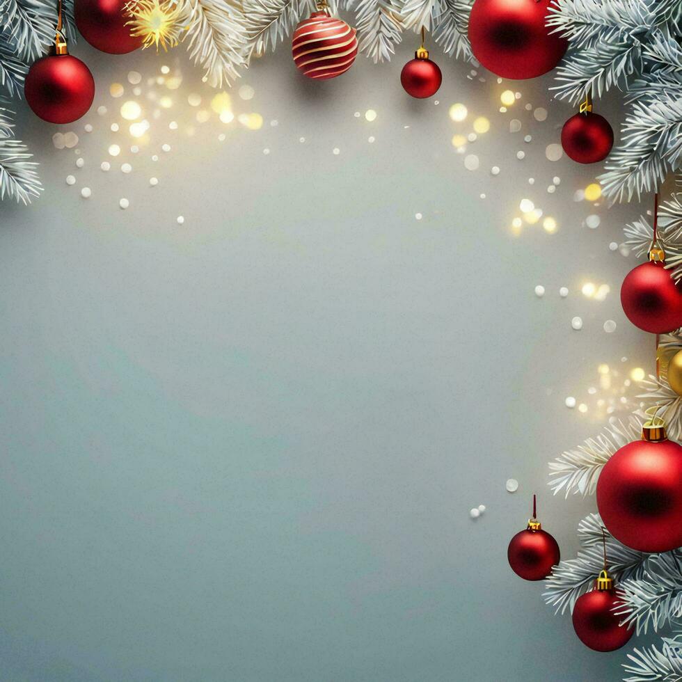 AI generated Christmas or New Year Banner Background photo