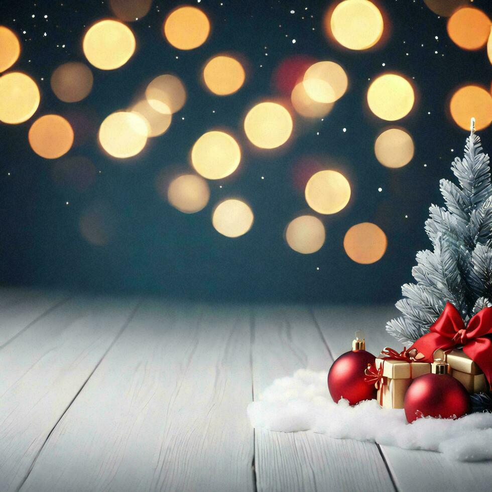 AI generated Christmas or New Year Banner Background photo