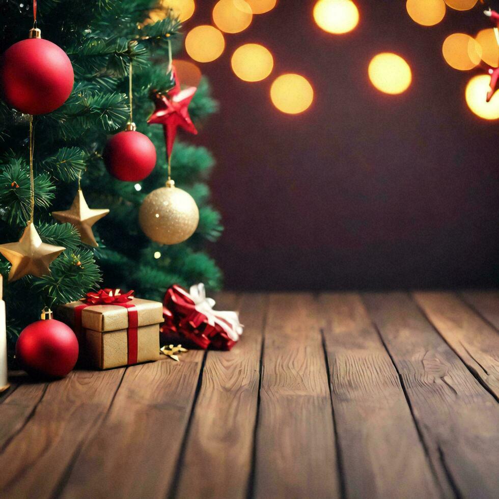 AI generated Christmas or New Year Banner Background photo