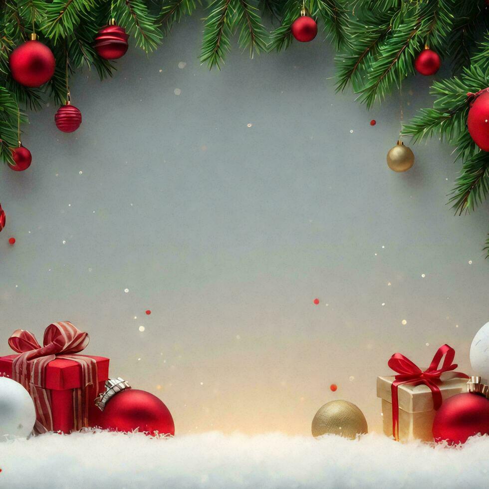 AI generated Christmas or New Year Banner Background photo