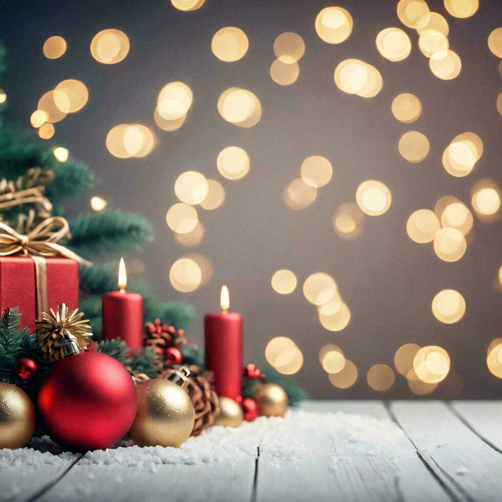 AI generated Christmas or New Year Banner Background photo