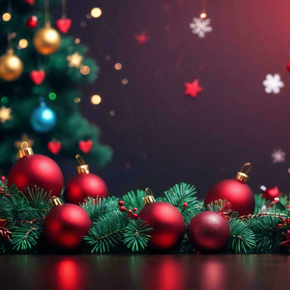 AI generated Christmas or New Year Banner Background photo