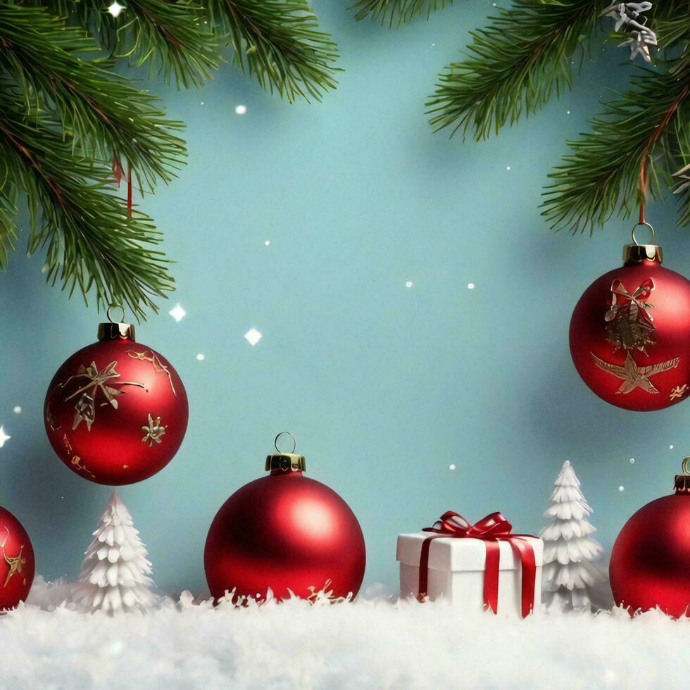 AI generated Christmas or New Year Banner Background photo
