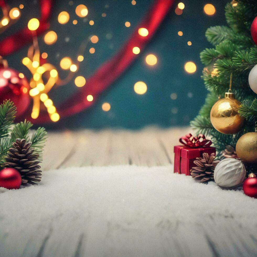 AI generated Christmas Holidays or New Year Banner Background photo