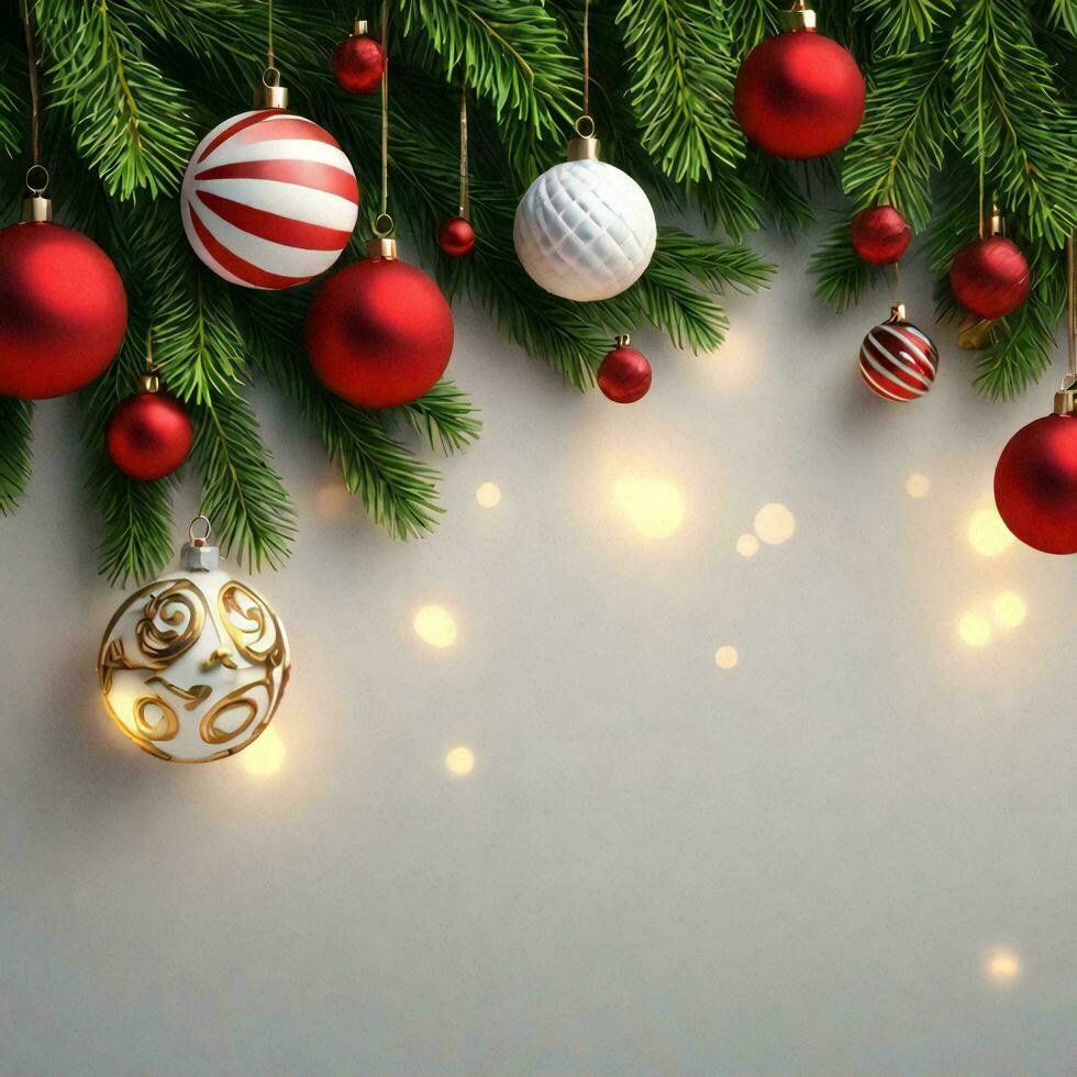 AI generated Christmas or New Year Banner Background photo