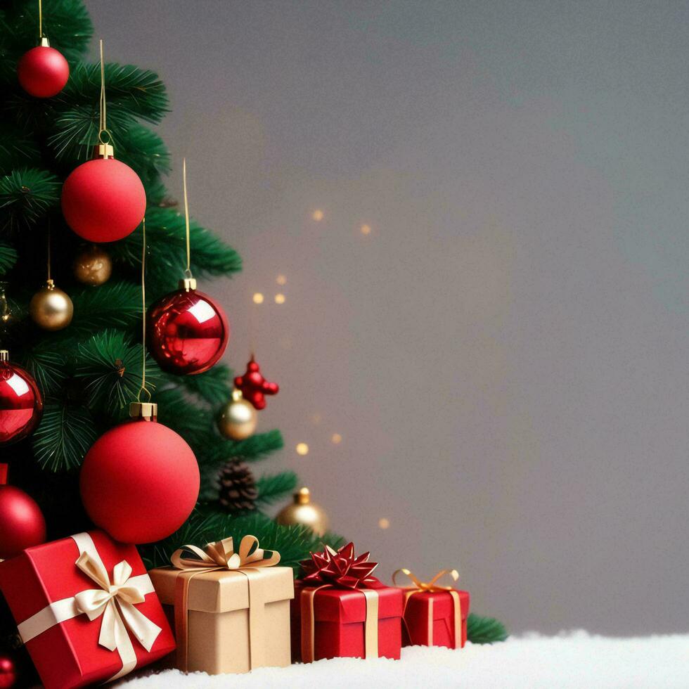 AI generated Christmas Holidays or New Year Banner Background photo