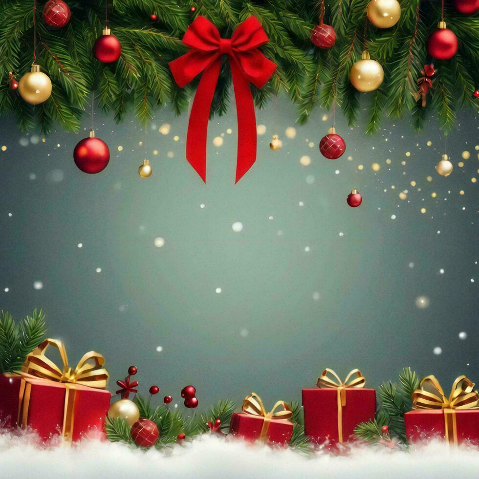 AI generated Christmas or New Year Banner Background photo