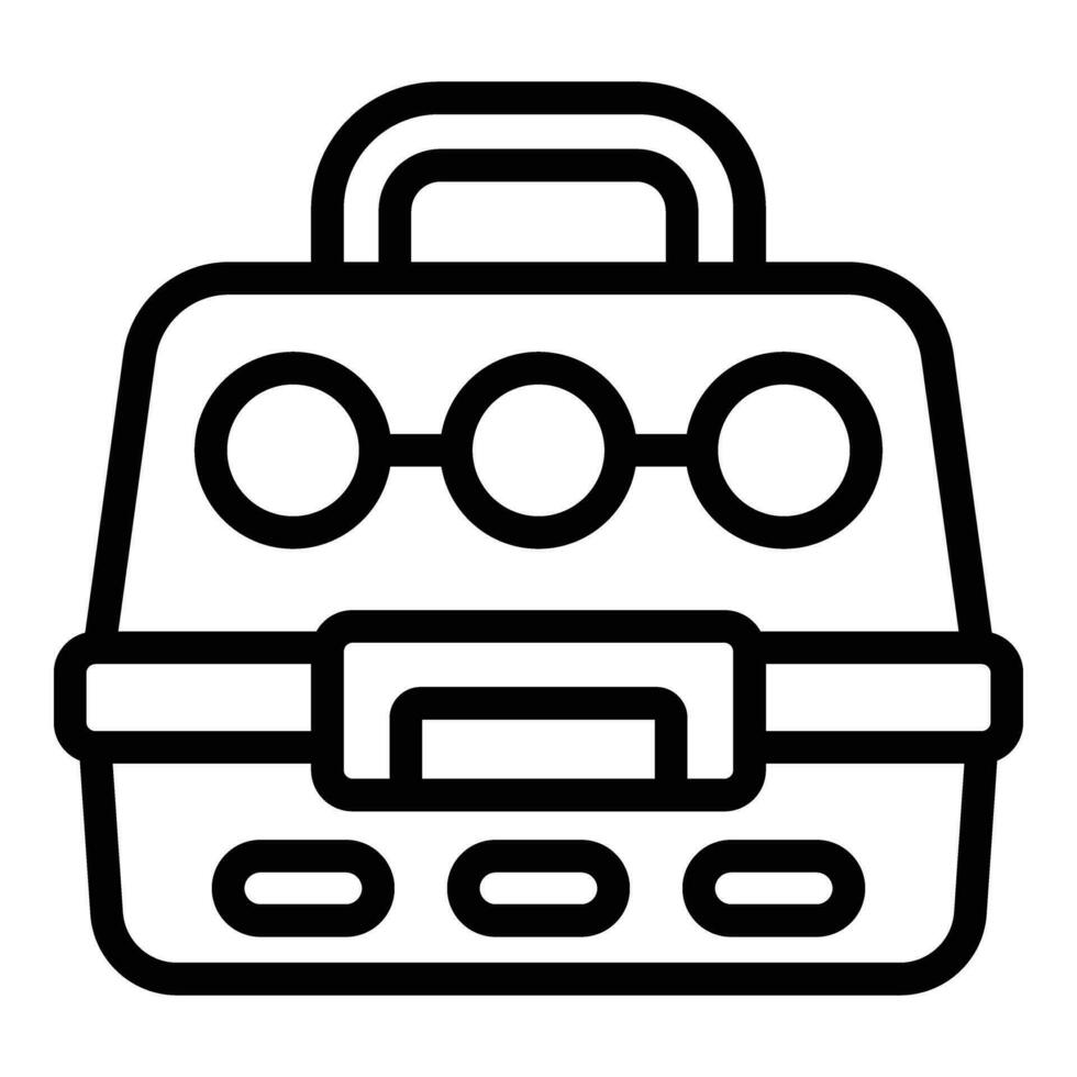 Cat carrier icon outline vector. Animal carrying box 35482813 Vector