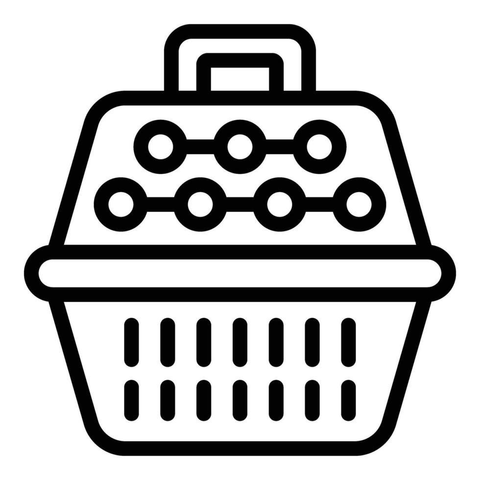 Foldable cat crate icon outline vector. Mobile kitty kennel vector
