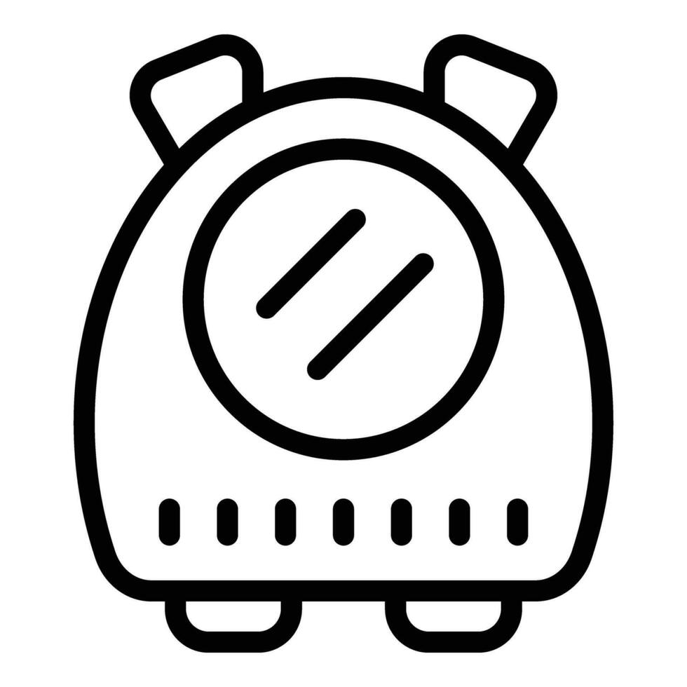 Adventure cat backpack icon outline vector. Kitten carrying rucksack vector