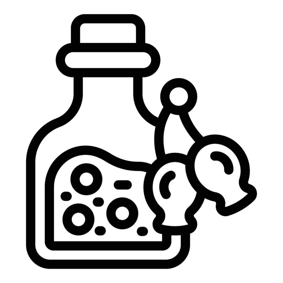 Rosehip oil icon outline vector. Organic medicine ingredient vector
