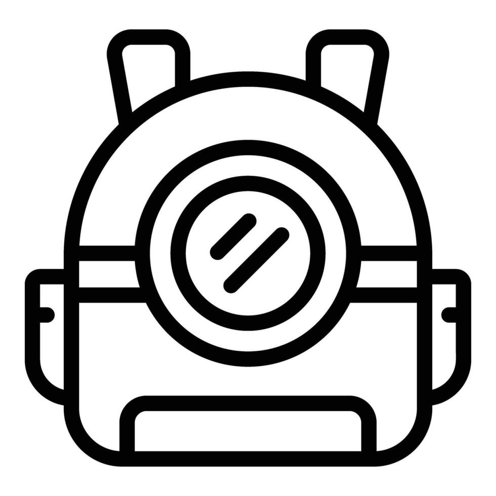 Cat carrier backpack icon outline vector. Travelling puppy equipment vector