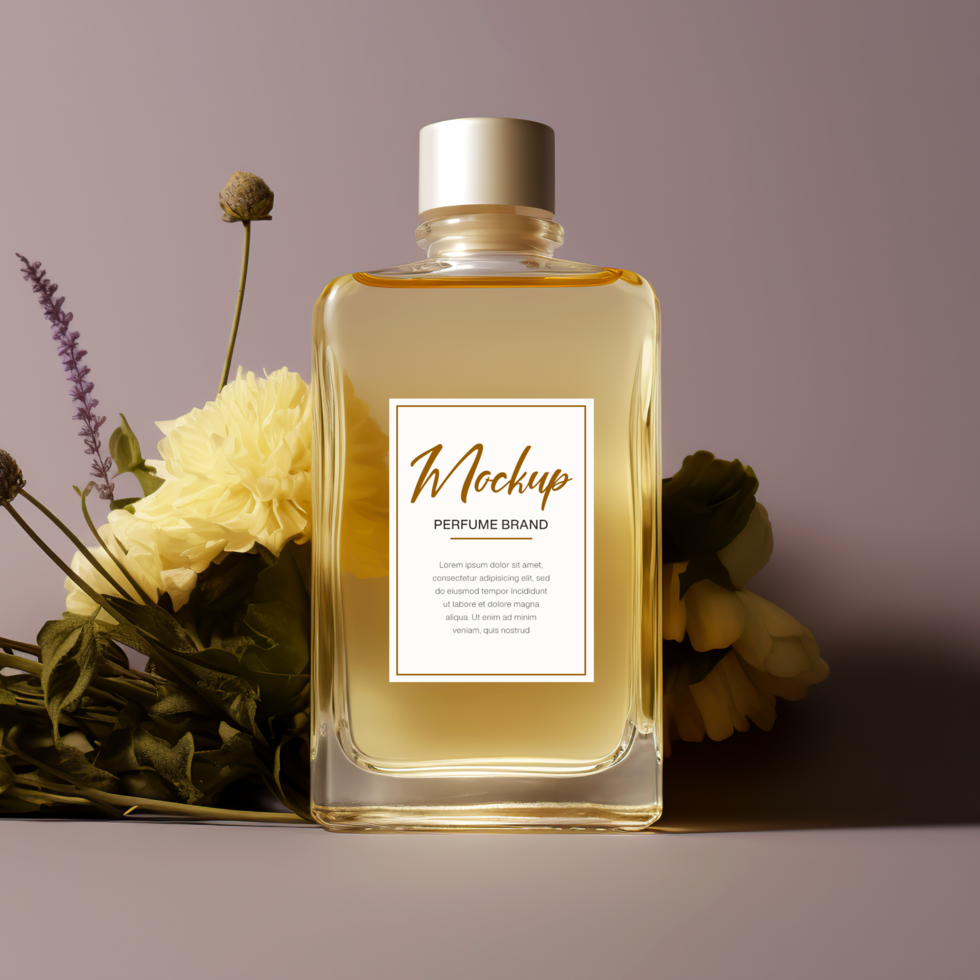 AI generated Perfume Bottle Mockup psd